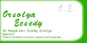 orsolya ecsedy business card